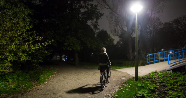 fietsen in het donker